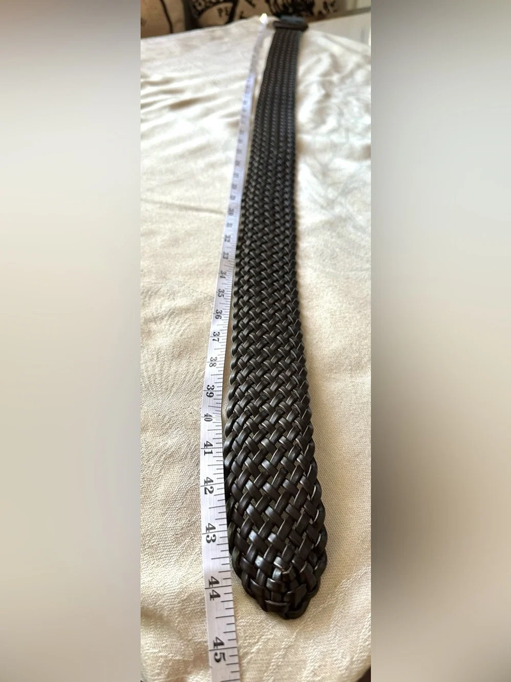 NWT Universal Thread Brown Woven Braided Belt Large Boho Western L
